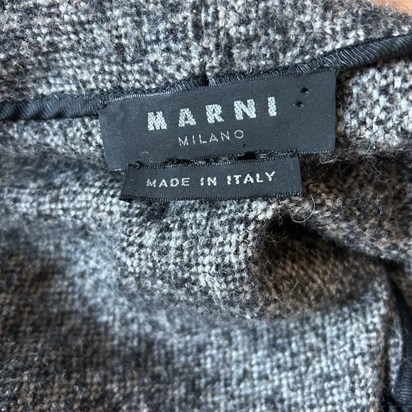 Marni wool Alpaca tweed textured sweater coat - Picture 4 of 6
